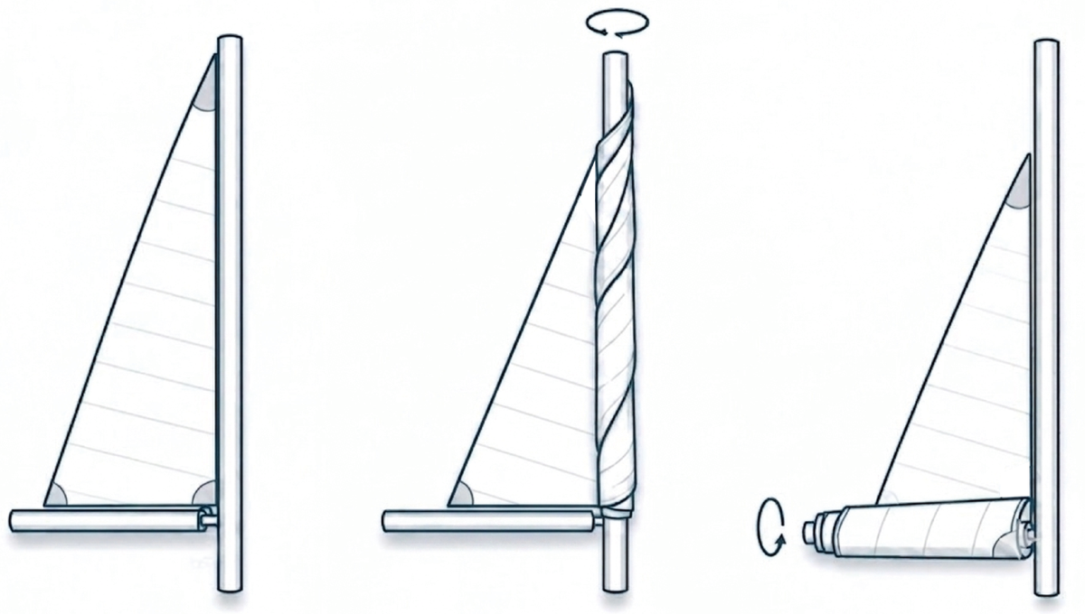 Standard, in-mast and in-boom mainsail systems