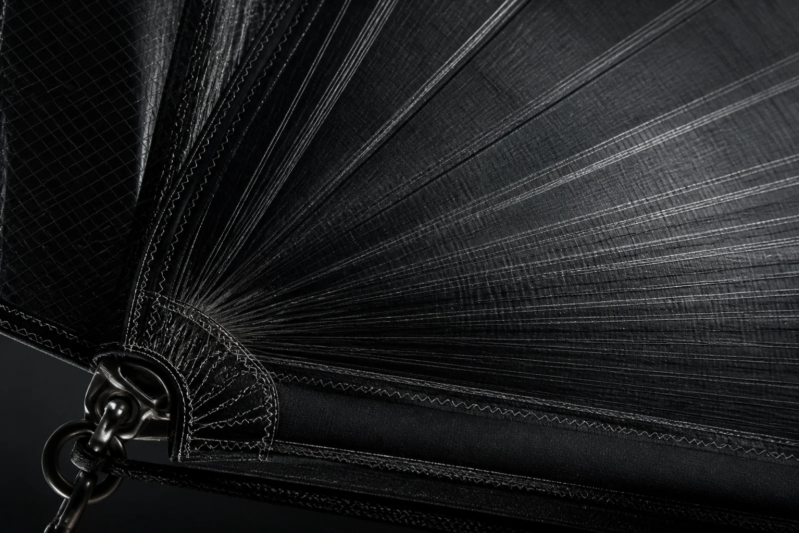 A reinforced carbon clew, showing the workmanship